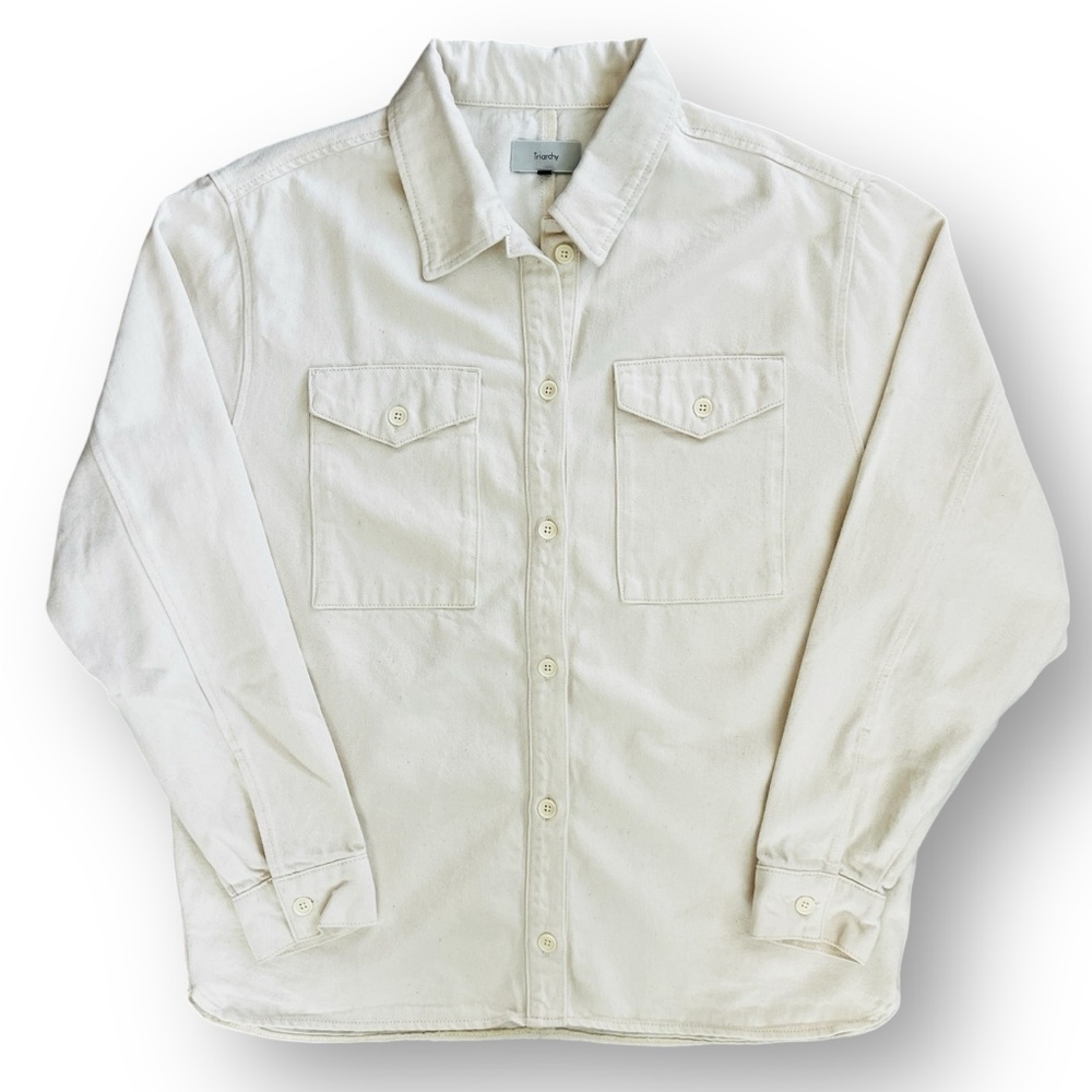 Triarchy Organic Cotton Button Down Long Sleeve Collared Shirt